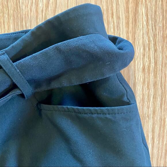 Michael Kors Gramercy Black Belted Straight Leg Trousers Womens 8 - Picture 4 of 13